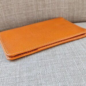 Travel Passport Holder Mustard Genuine Leather Wallet Card Holder Board Holder